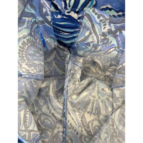 Lilly Pulitzer iris blue Zanzibar Zoo Kelly cropped ankle pants size 10 - Picture 7 of 8